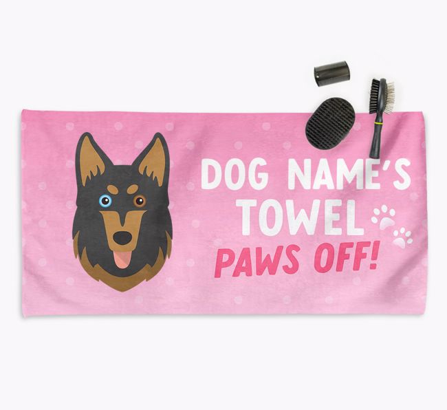 Paws Off Personalized Towel for your {breedFullName}